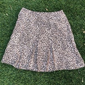 Anne Klein Pleated Animal Print Skirt